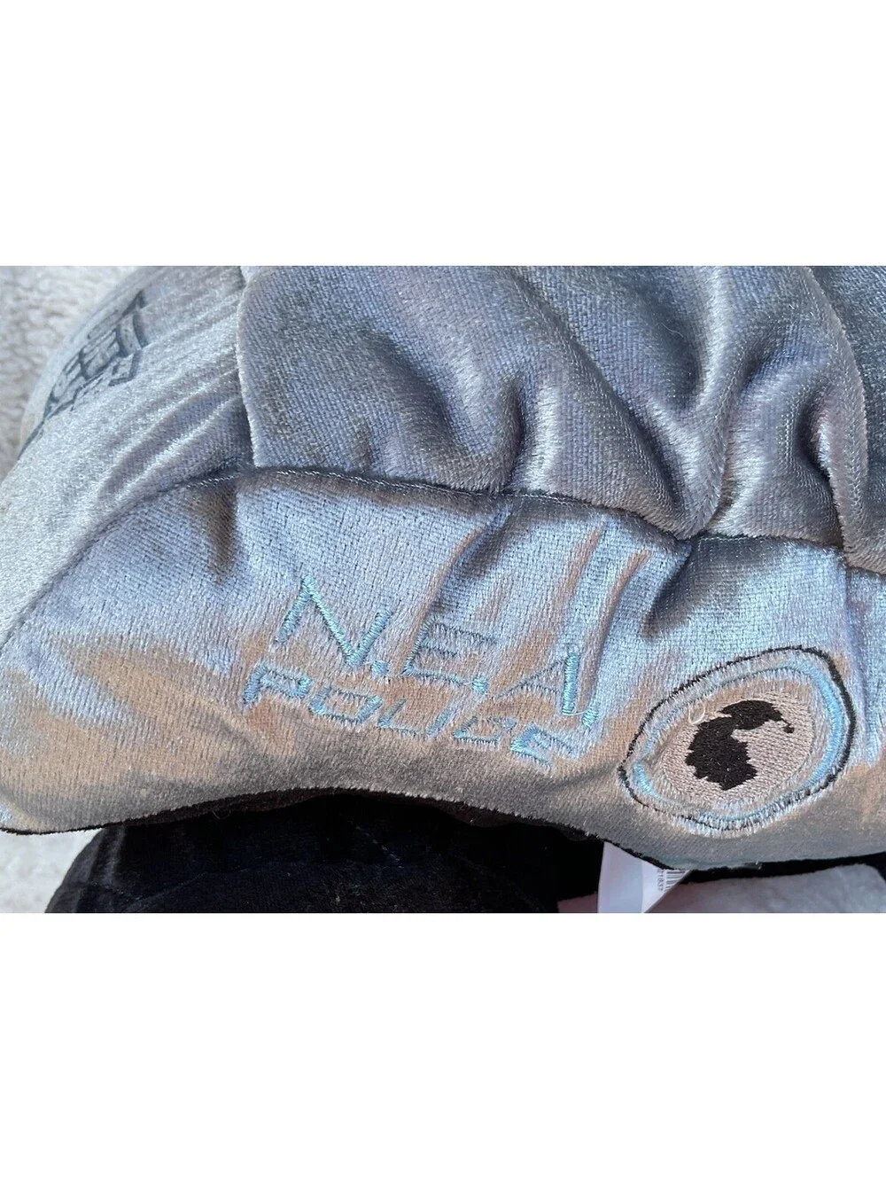 Monster Jam NEA Police Cop Car Truck Plush Pillow Stuffed 13” Toy Silver Black